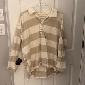 We the free striped shirt. Oversized